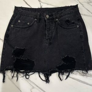 Ksubi black denim mini skirt size 26